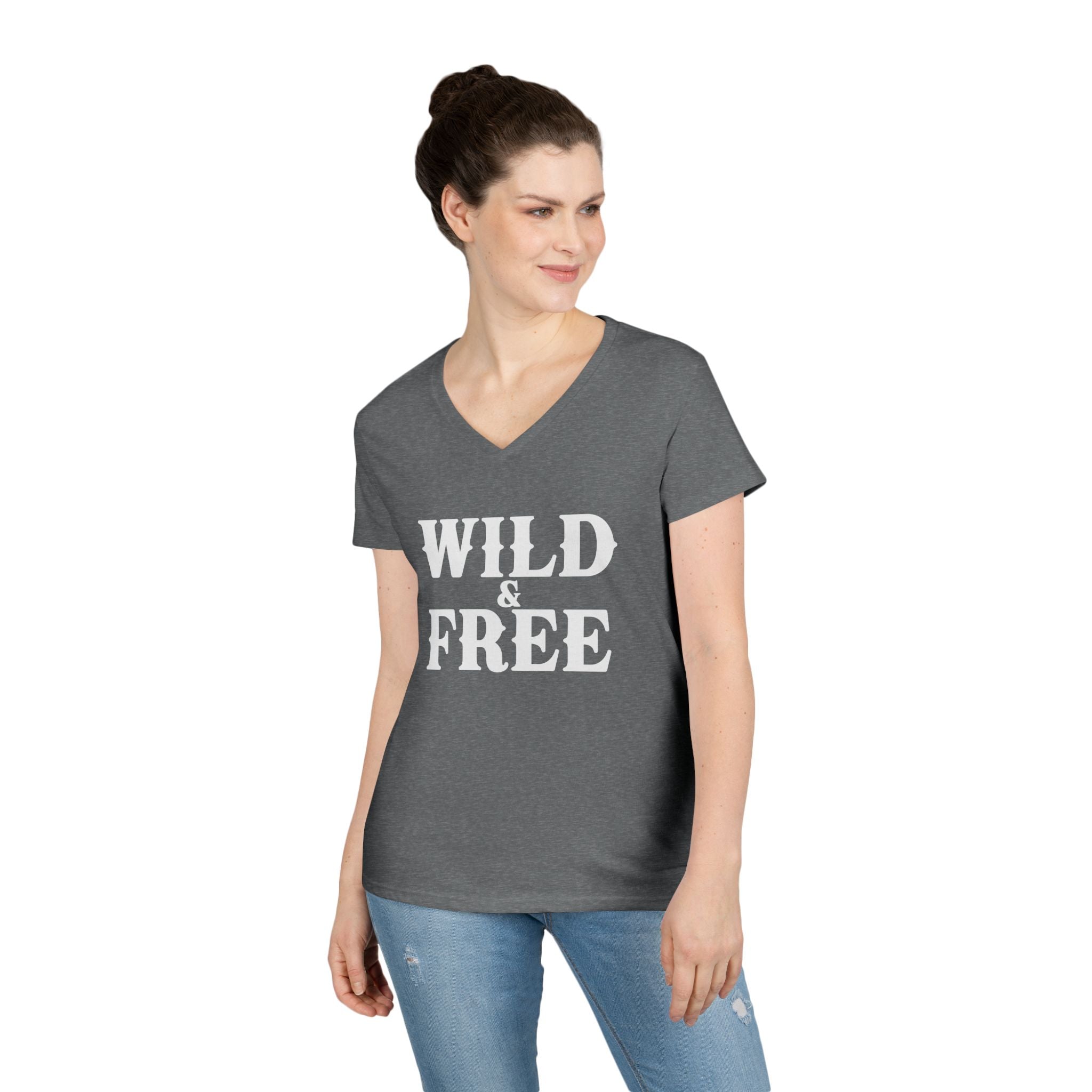 WILD AND FREE Ladies' V-Neck T-Shirt