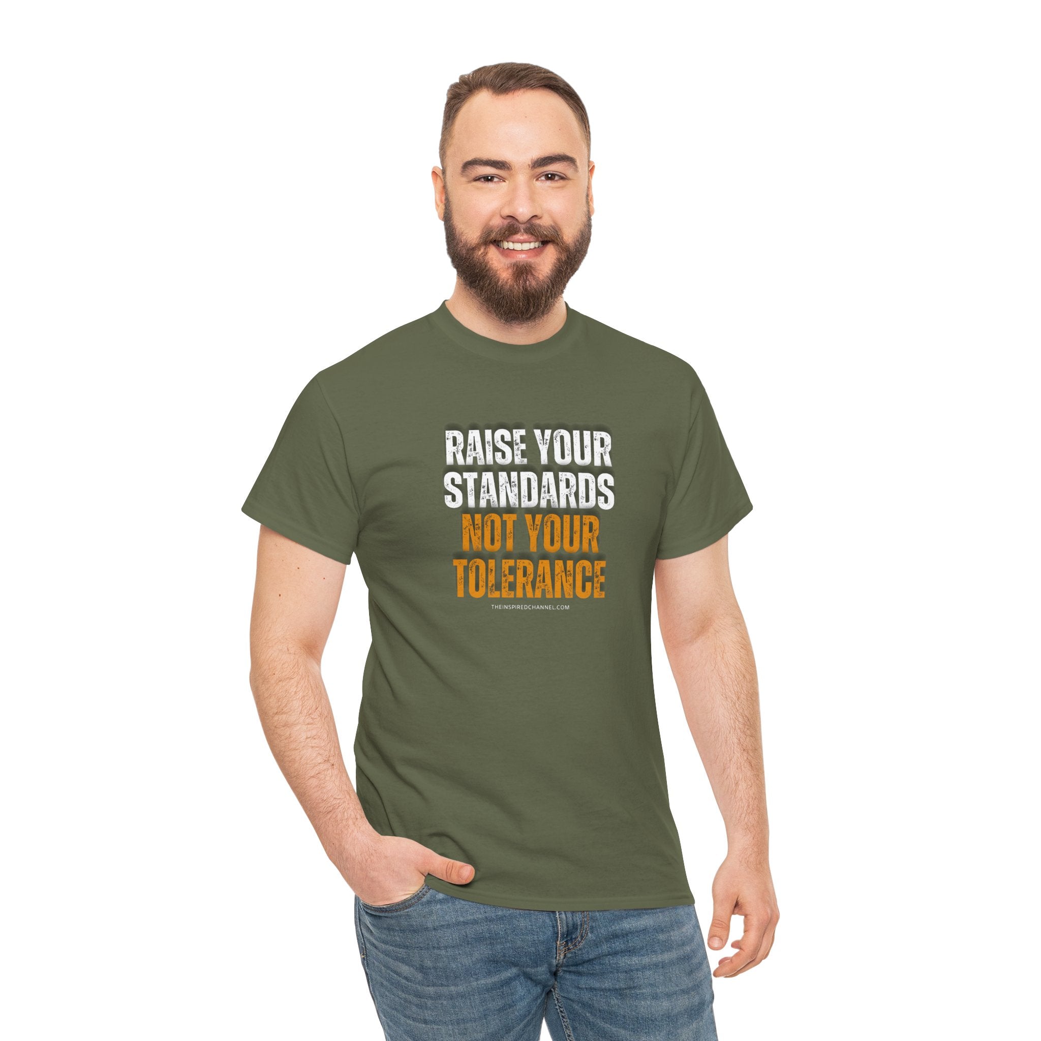 INSPIRED RAISE YOUR STANDARDS UNISEX Heavy Cotton Tee