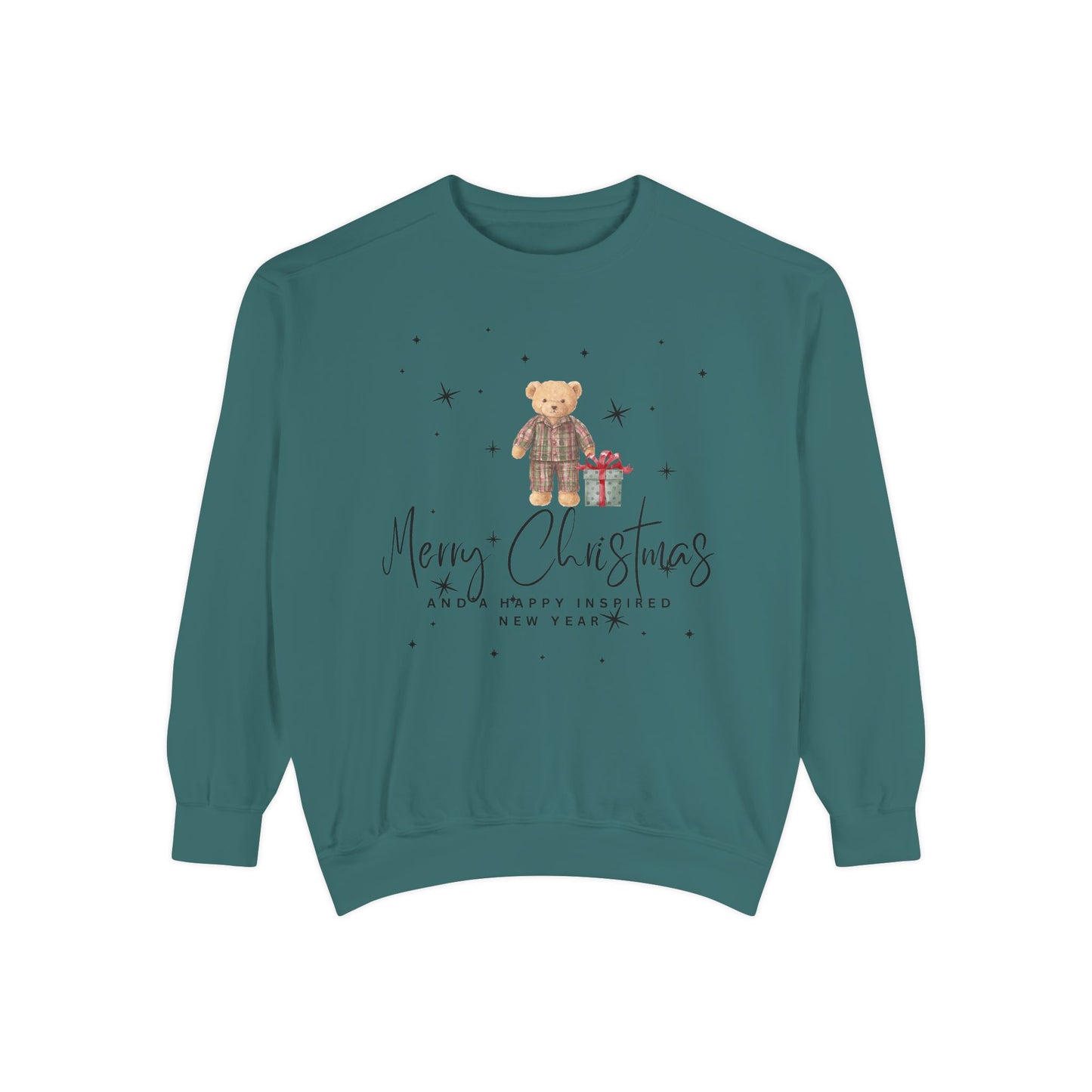 INSPIRED SPECIAL CHRISTMAS EDITION Bear UNISEX Garment-Dyed Sweatshirt