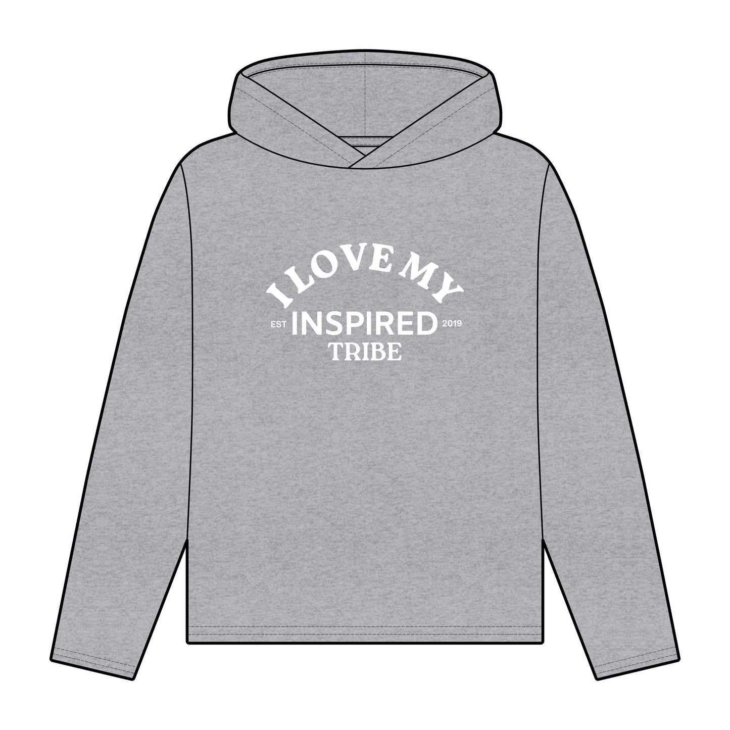 I LOVE MY INSPIRED TRIBE Women's Organic Relaxed Fit Hoodie