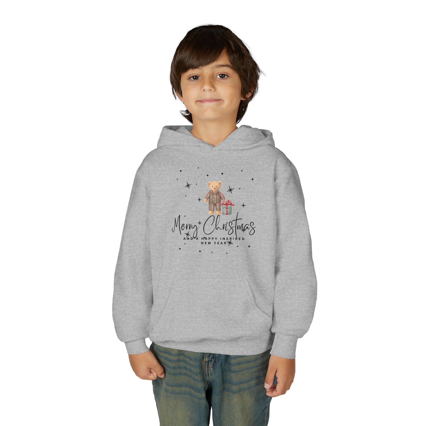 INSPIRED Youth Christmas Teddy Holiday Hoodie
