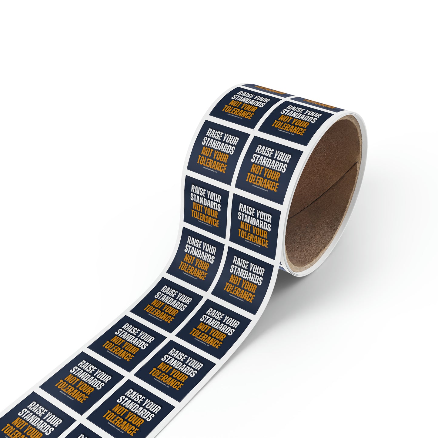 INSPIRED RAISE YOUR STANDARDS... Square Sticker Label Rolls