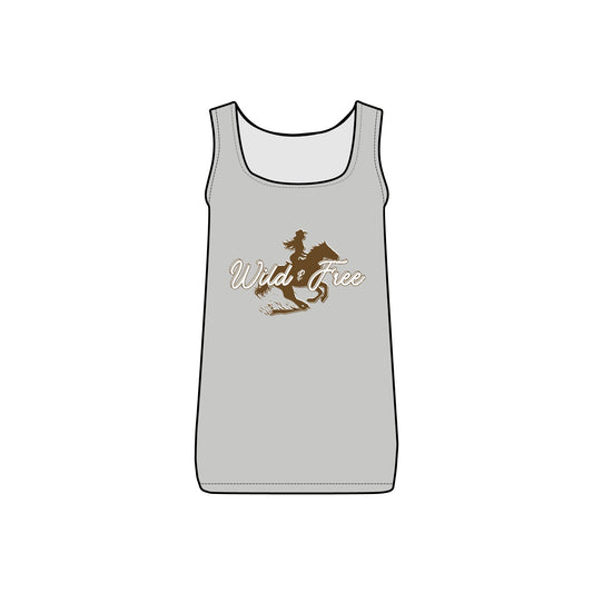 COWGIRL WILD AND FREE WOMEN'S Micro Ribbed Tank