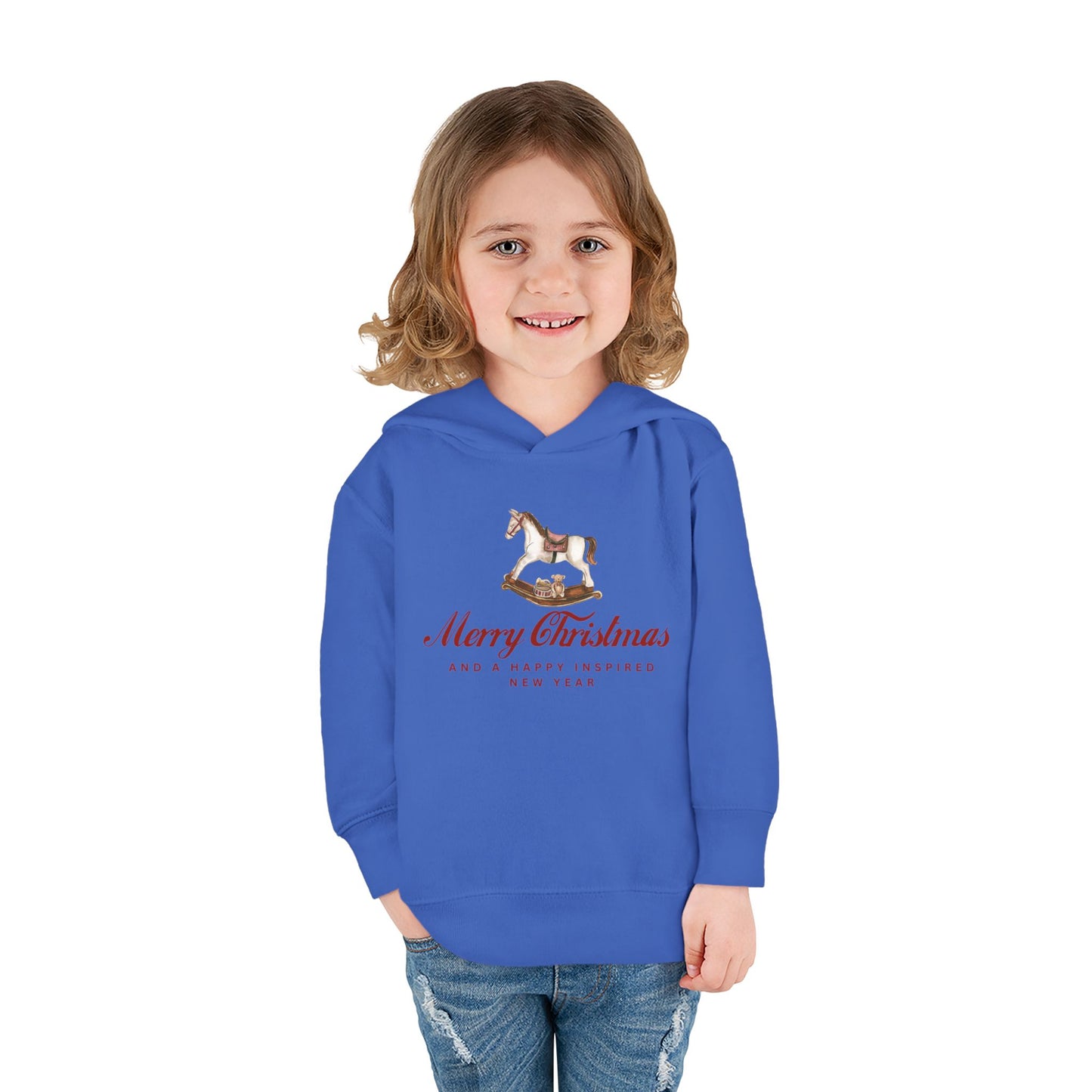 INSPIRED Toddler Hoodie - Merry Christmas Horse