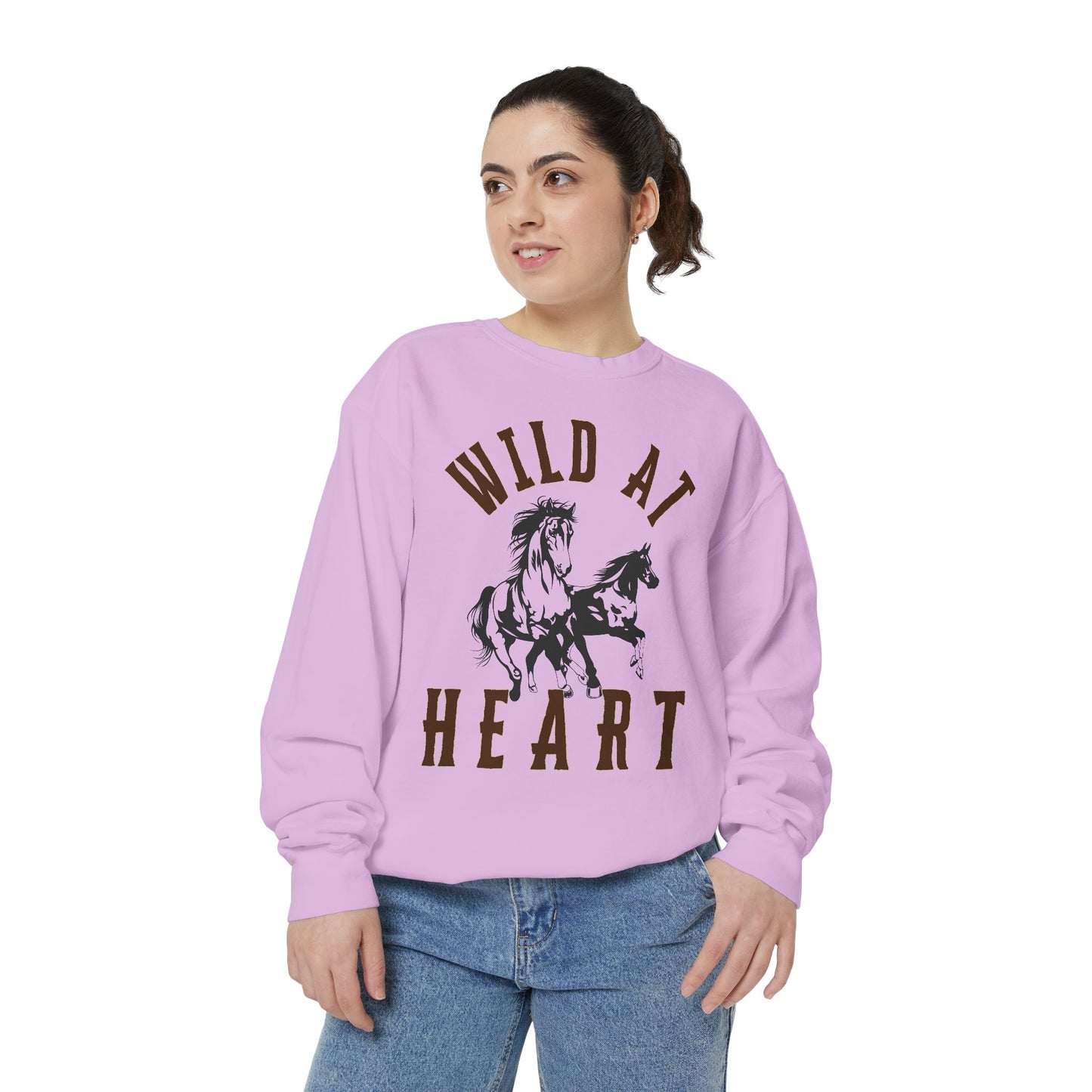 WILD AT HEART UNISEX Garment-Dyed Sweatshirt