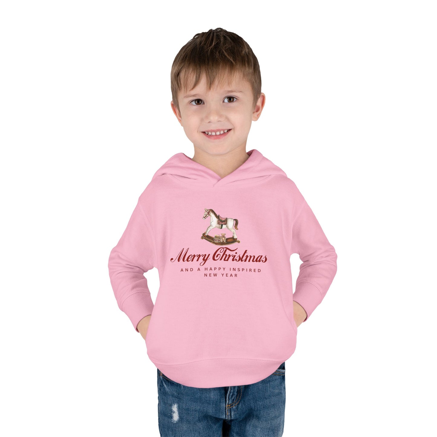 INSPIRED Toddler Hoodie - Merry Christmas Horse