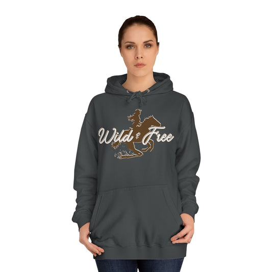 COWGIRL WILD AND FREE UNISEX College Hoodie