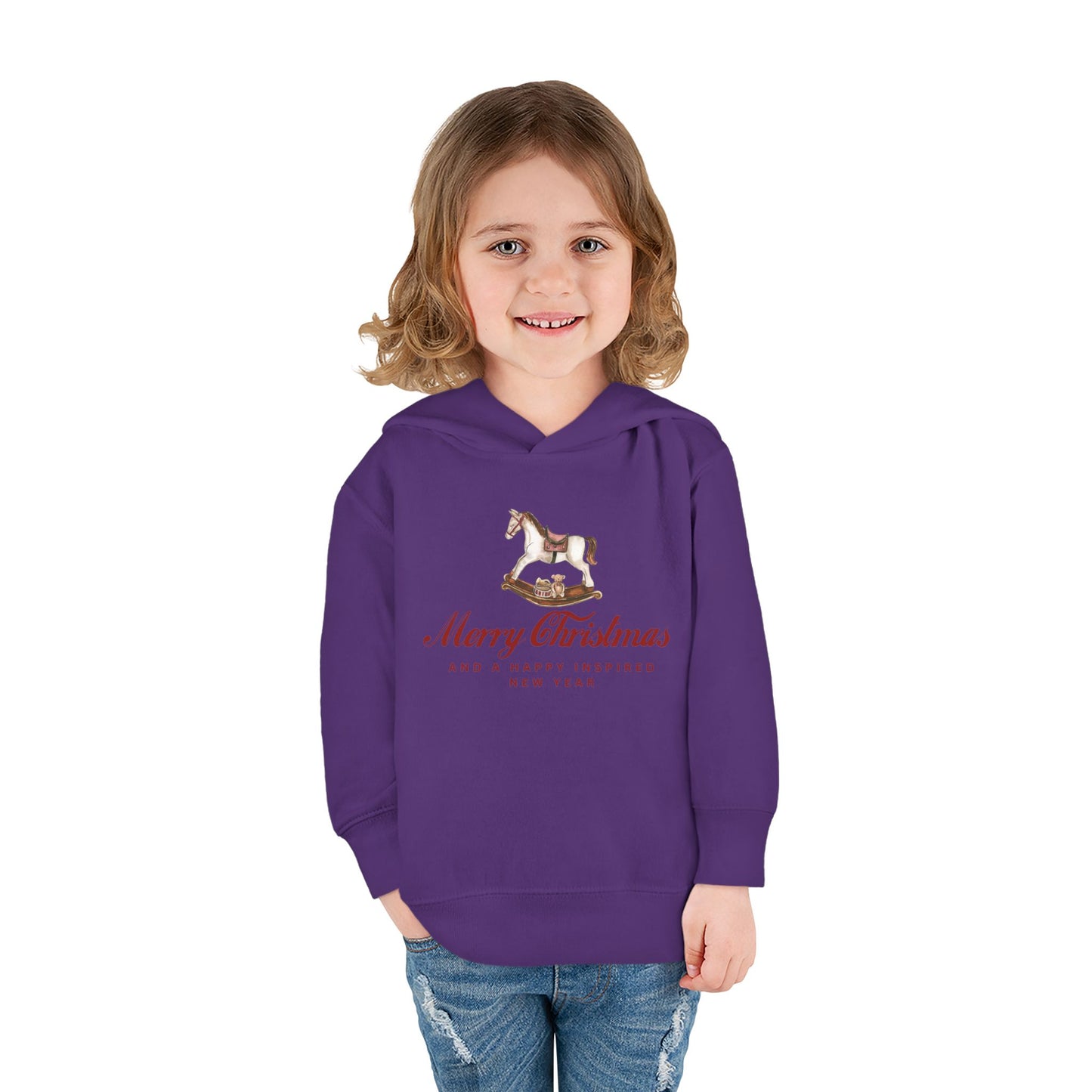 INSPIRED Toddler Hoodie - Merry Christmas Horse