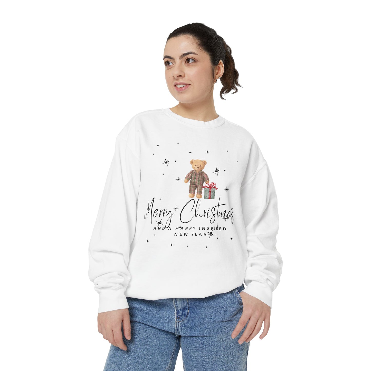 INSPIRED SPECIAL CHRISTMAS EDITION Bear UNISEX Garment-Dyed Sweatshirt