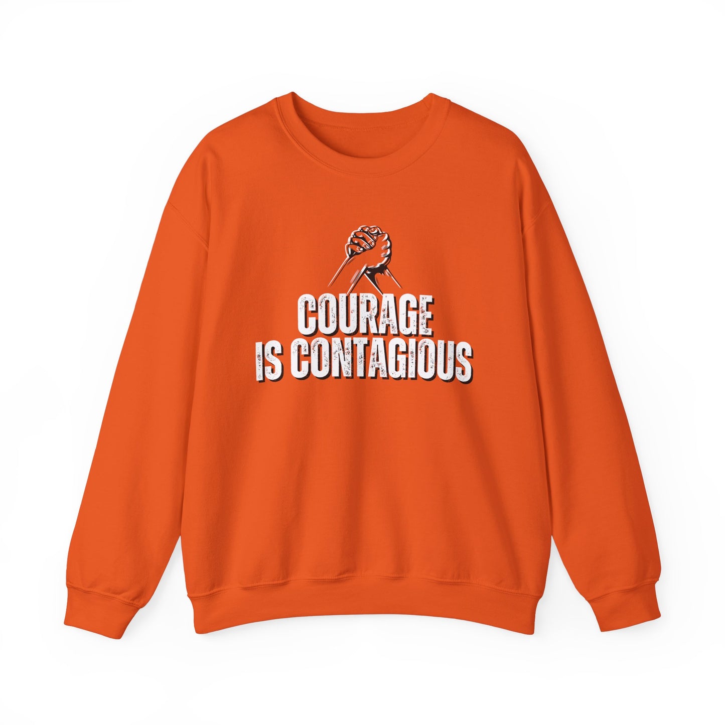 INSPIRED Men Courage Is Contagious Unisex Heavy Blend Crewneck Sweatshirt