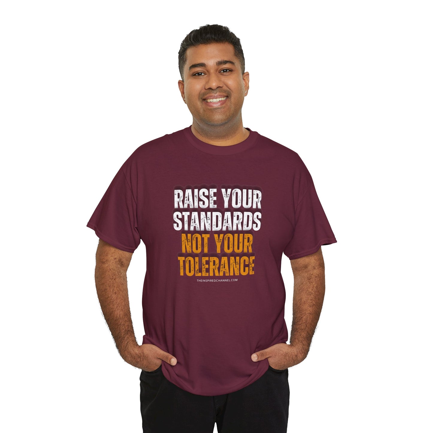 INSPIRED RAISE YOUR STANDARDS Unisex Heavy Cotton Tee