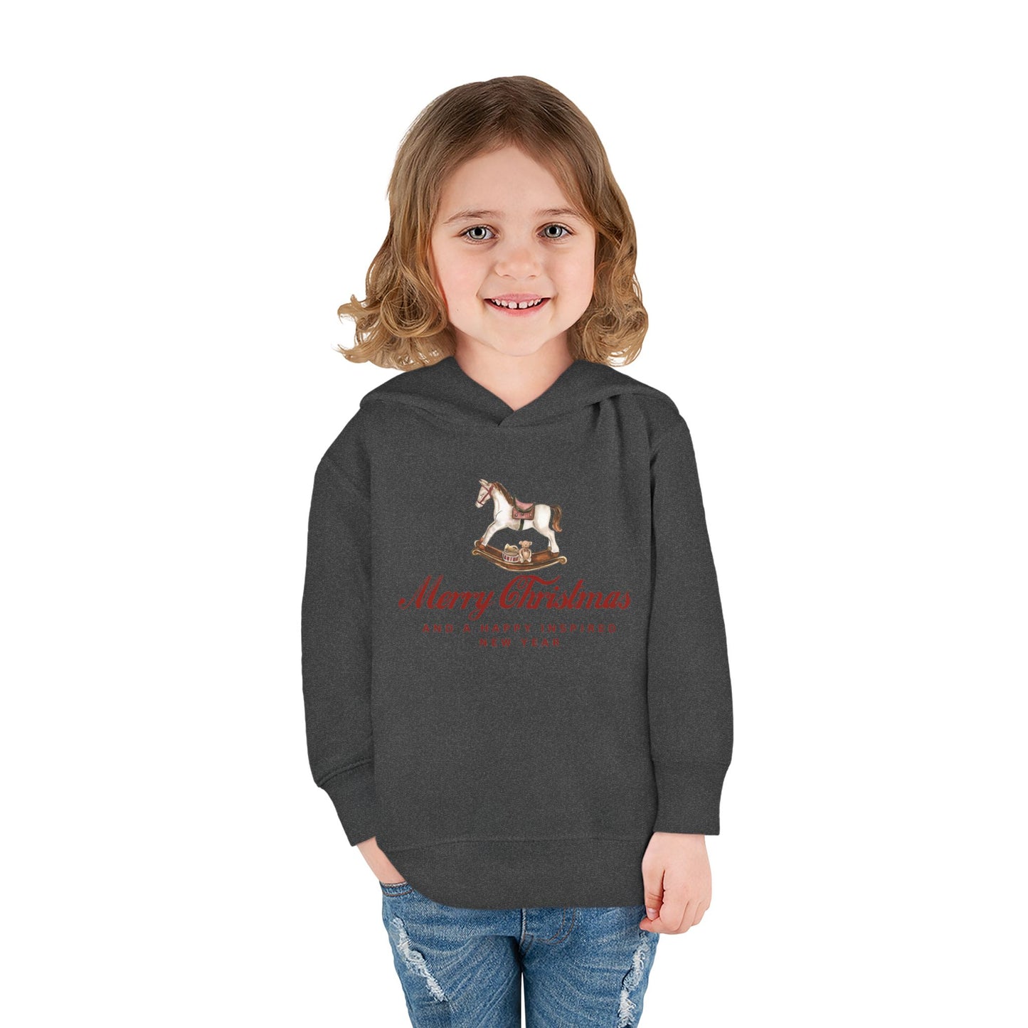 INSPIRED Toddler Hoodie - Merry Christmas Horse