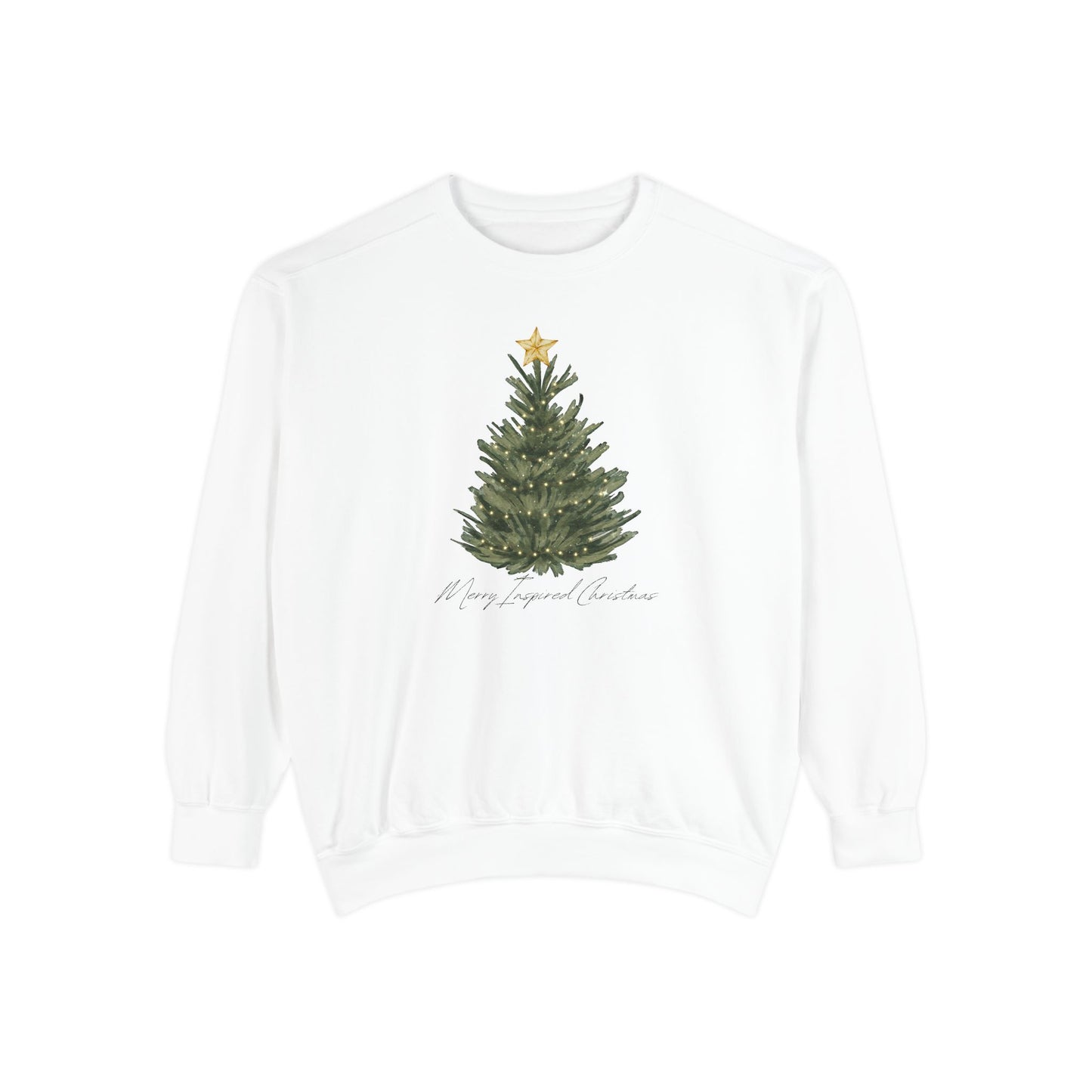 INSPIRED SPECIAL CHRISTMAS Tree EDITION UNISEX Garment-Dyed Sweatshirt