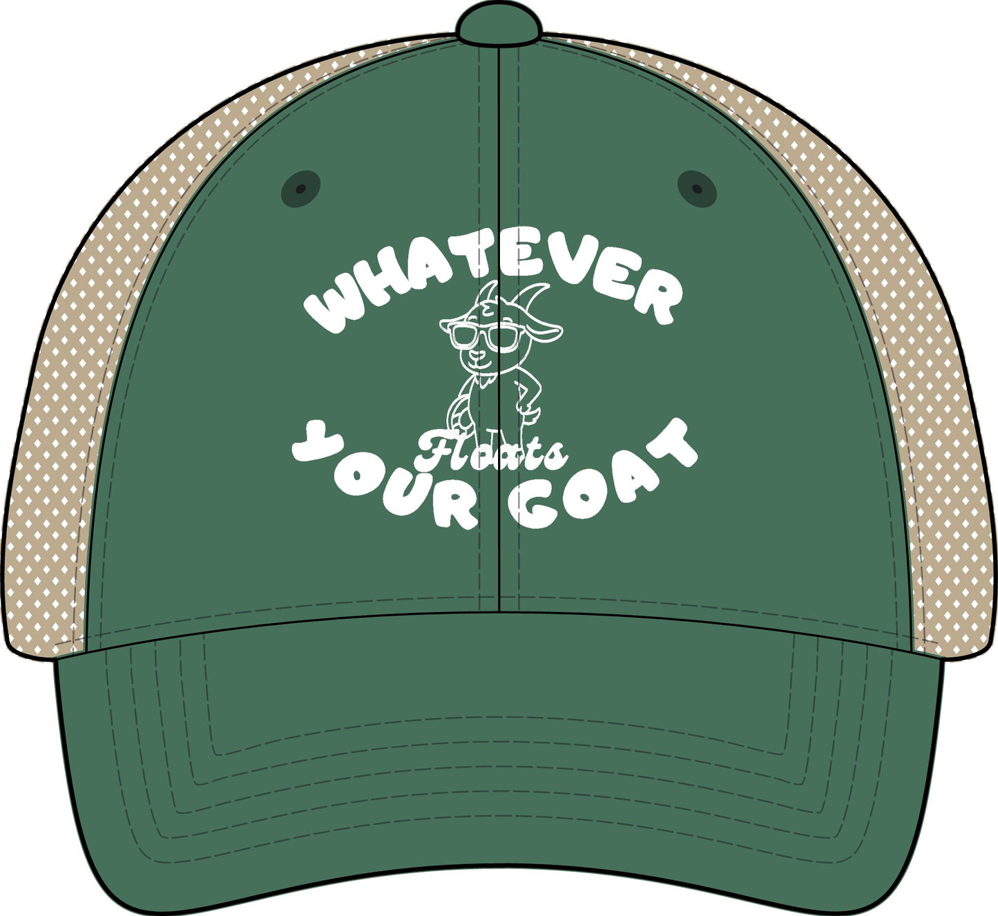 INSPIRED GOAT Women's Washed Mesh-Back Cap