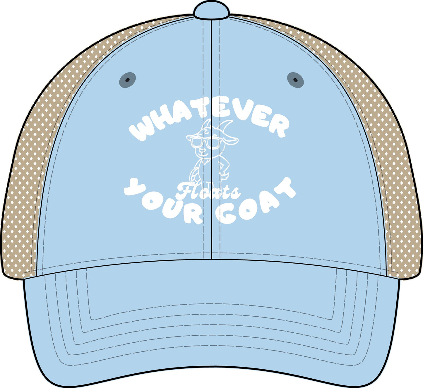 INSPIRED GOAT Women's Washed Mesh-Back Cap