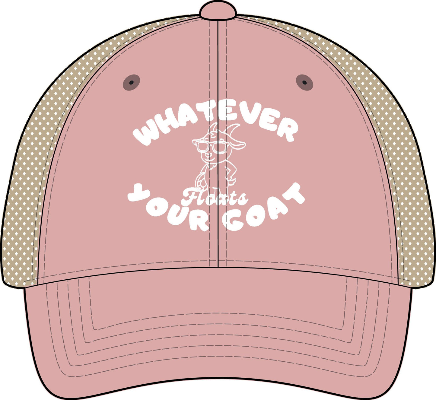 INSPIRED GOAT Women's Washed Mesh-Back Cap
