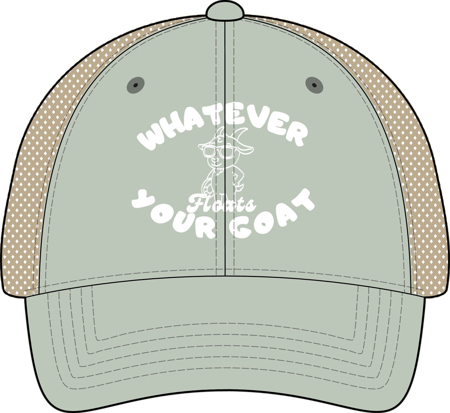 INSPIRED GOAT Women's Washed Mesh-Back Cap