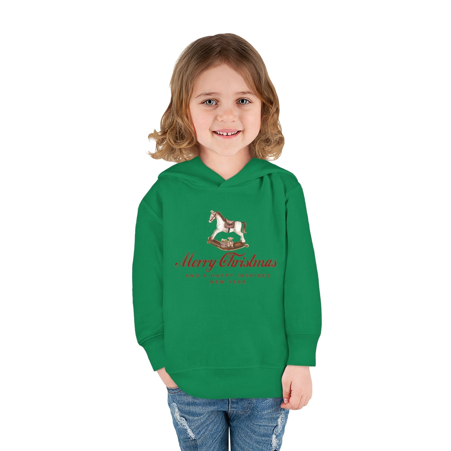 INSPIRED Toddler Hoodie - Merry Christmas Horse