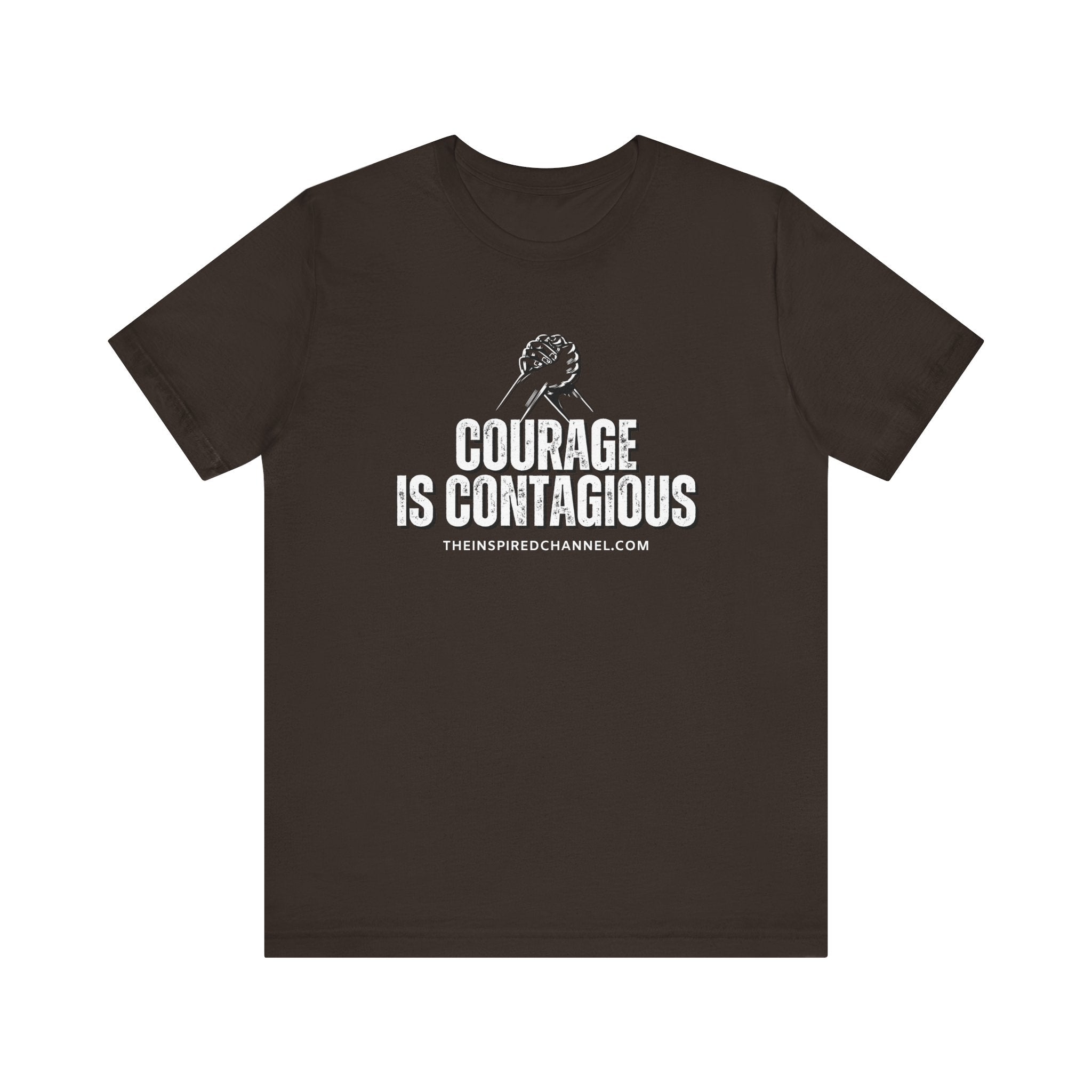 INSPIRED UNISEX Courage Is Contagious Jersey Short Sleeve Tee