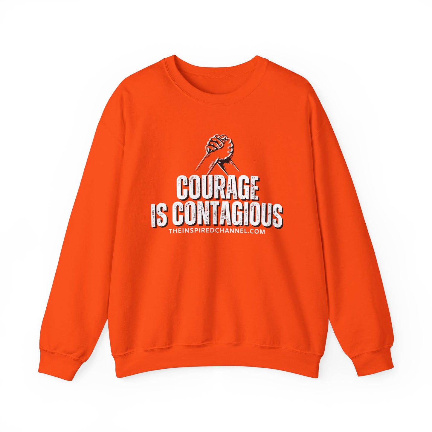 INSPIRED UNISEX Courage Is Contagious Unisex Heavy Blend Crewneck Sweatshirt