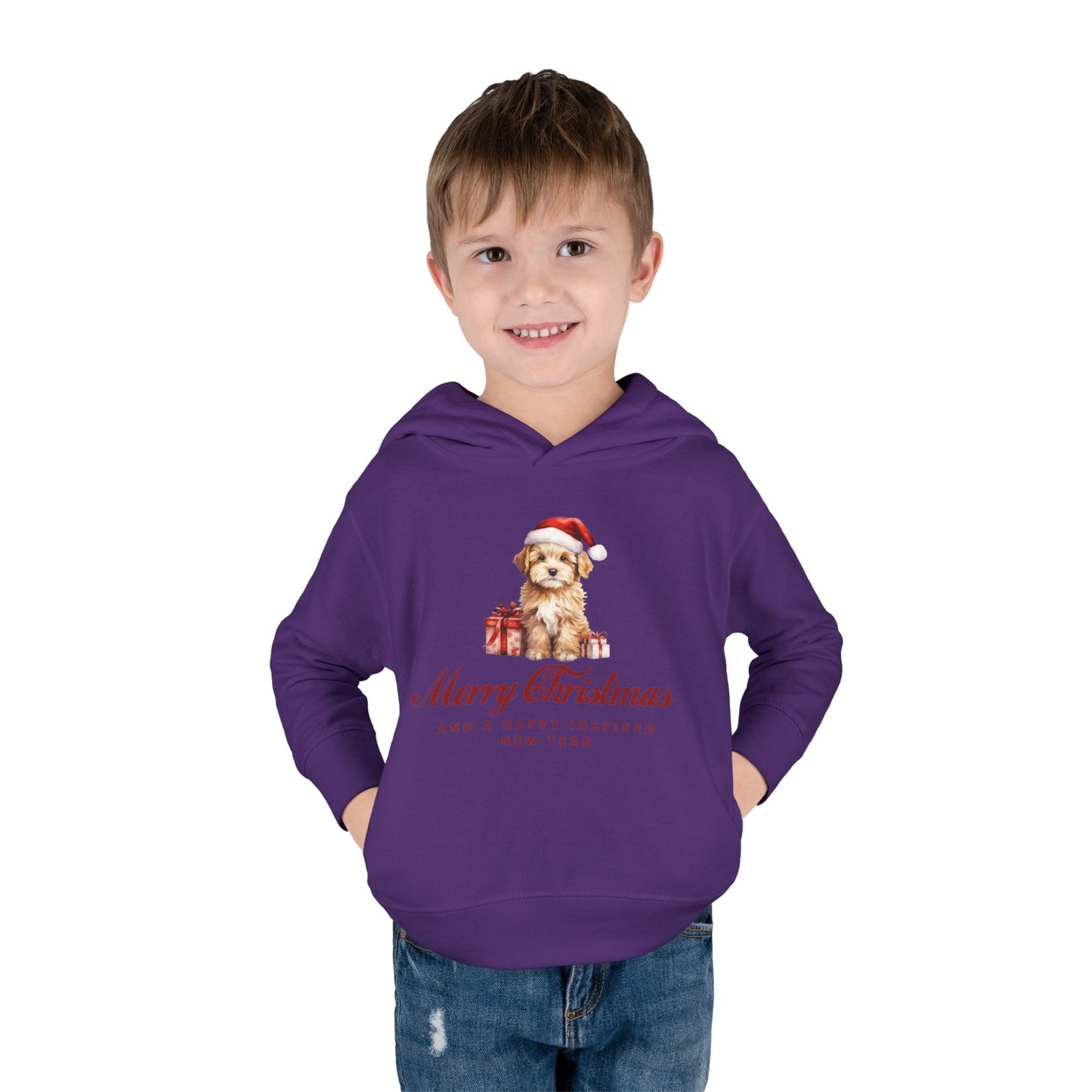 INSPIRED Toddler Hoodie - Merry Christmas Dog