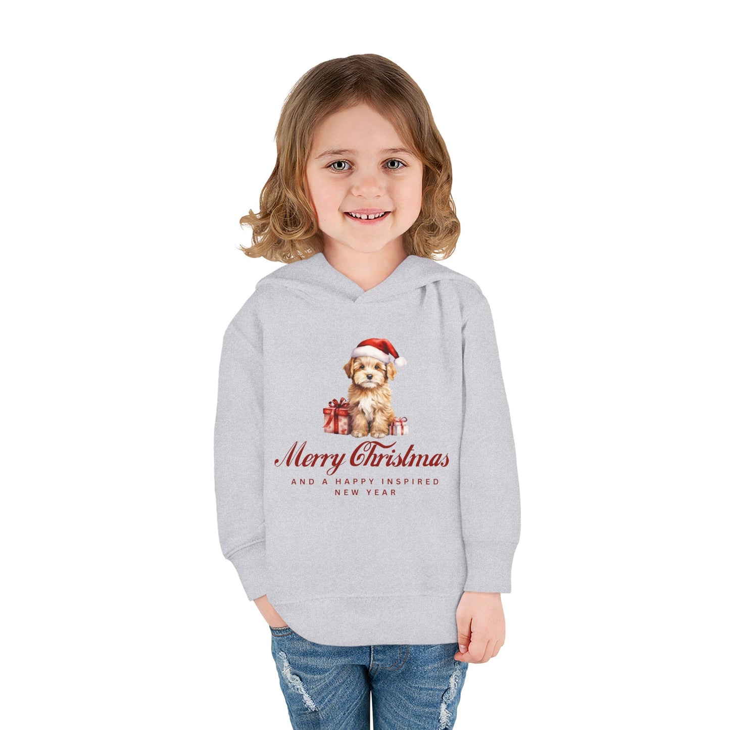 INSPIRED Toddler Hoodie - Merry Christmas Dog