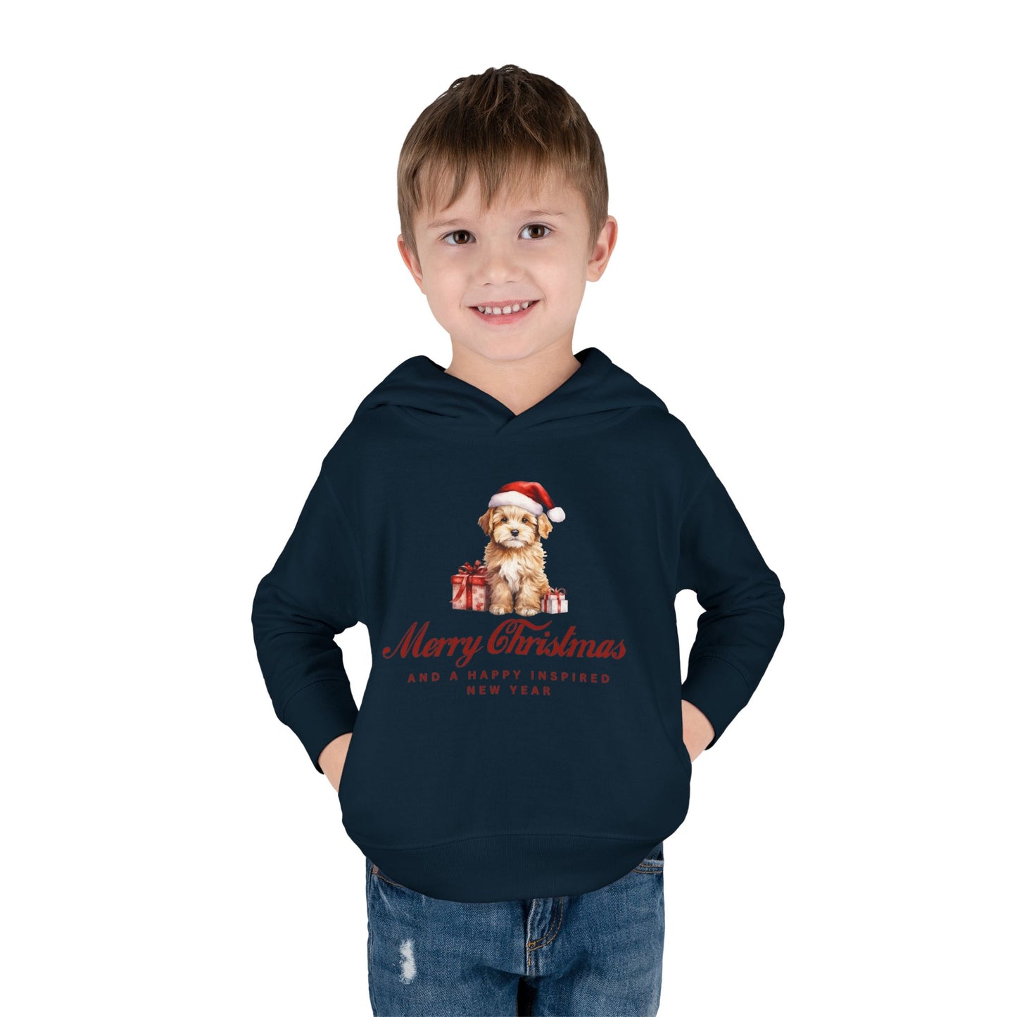 INSPIRED Toddler Hoodie - Merry Christmas Dog