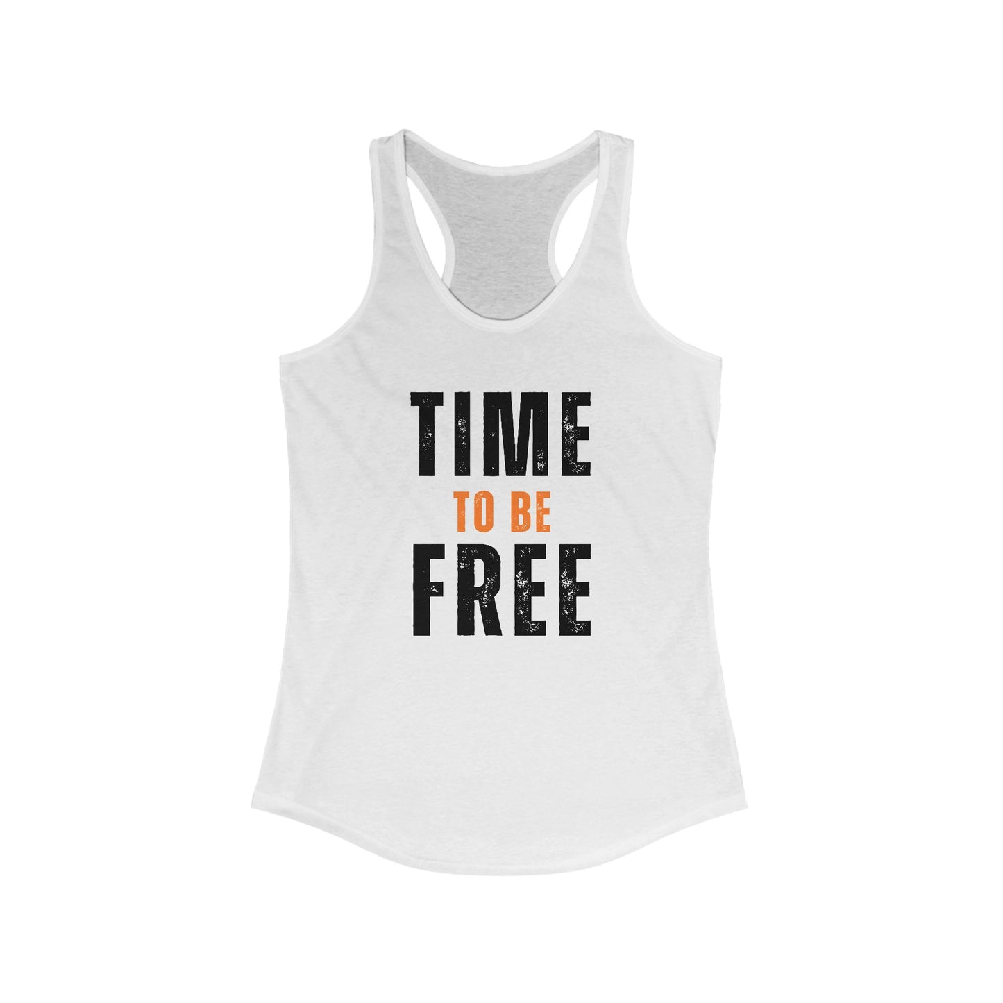 INSPIRED Time To Be Free B WOMEN'S Racerback Tank