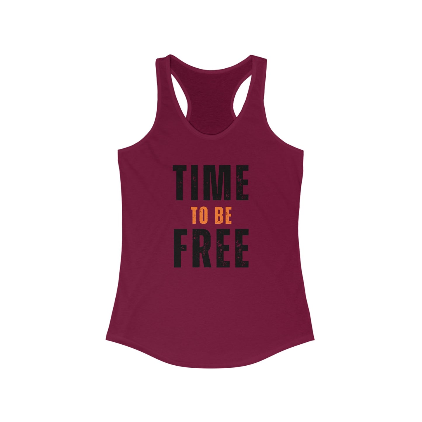 INSPIRED Time To Be Free B WOMEN'S Racerback Tank