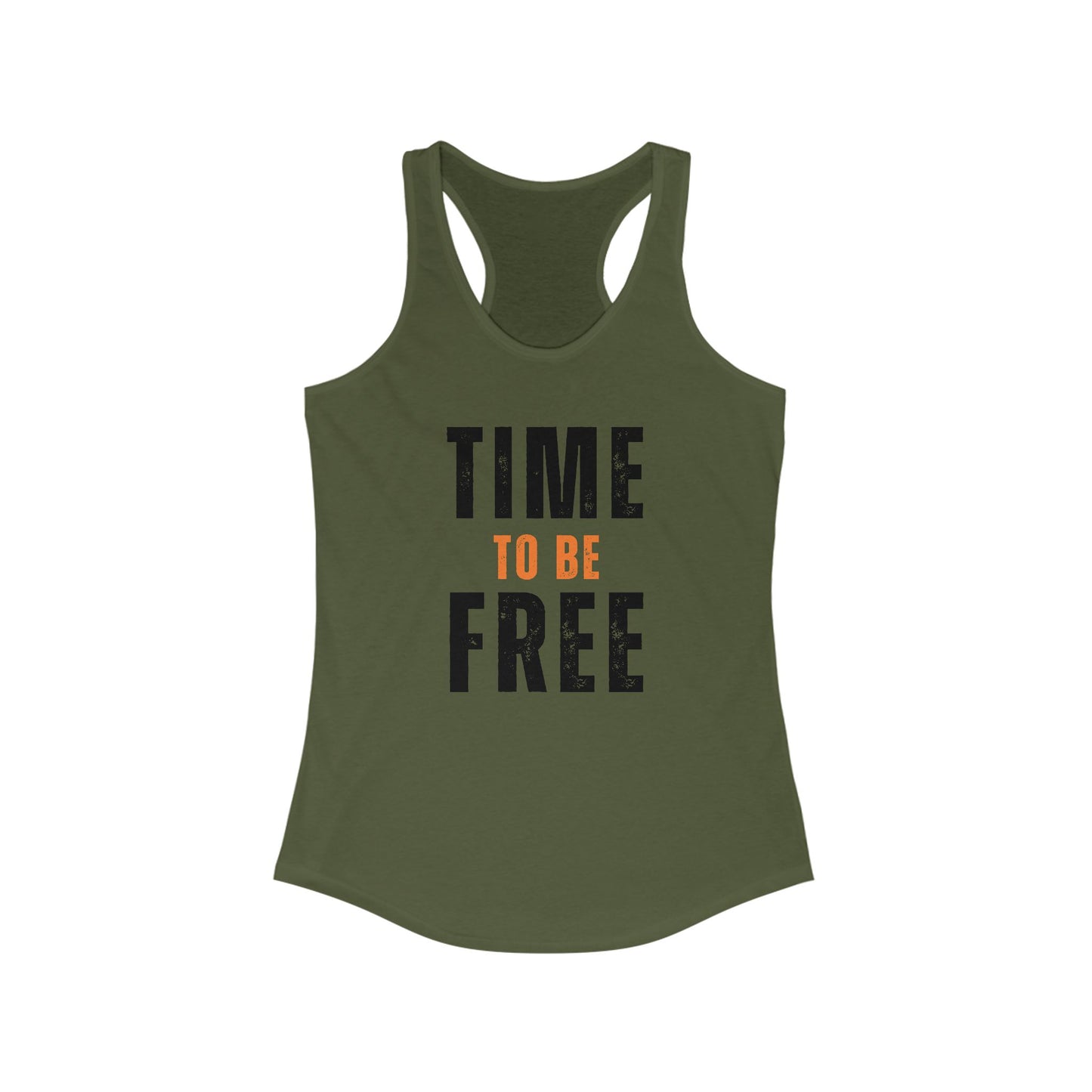 INSPIRED Time To Be Free B WOMEN'S Racerback Tank