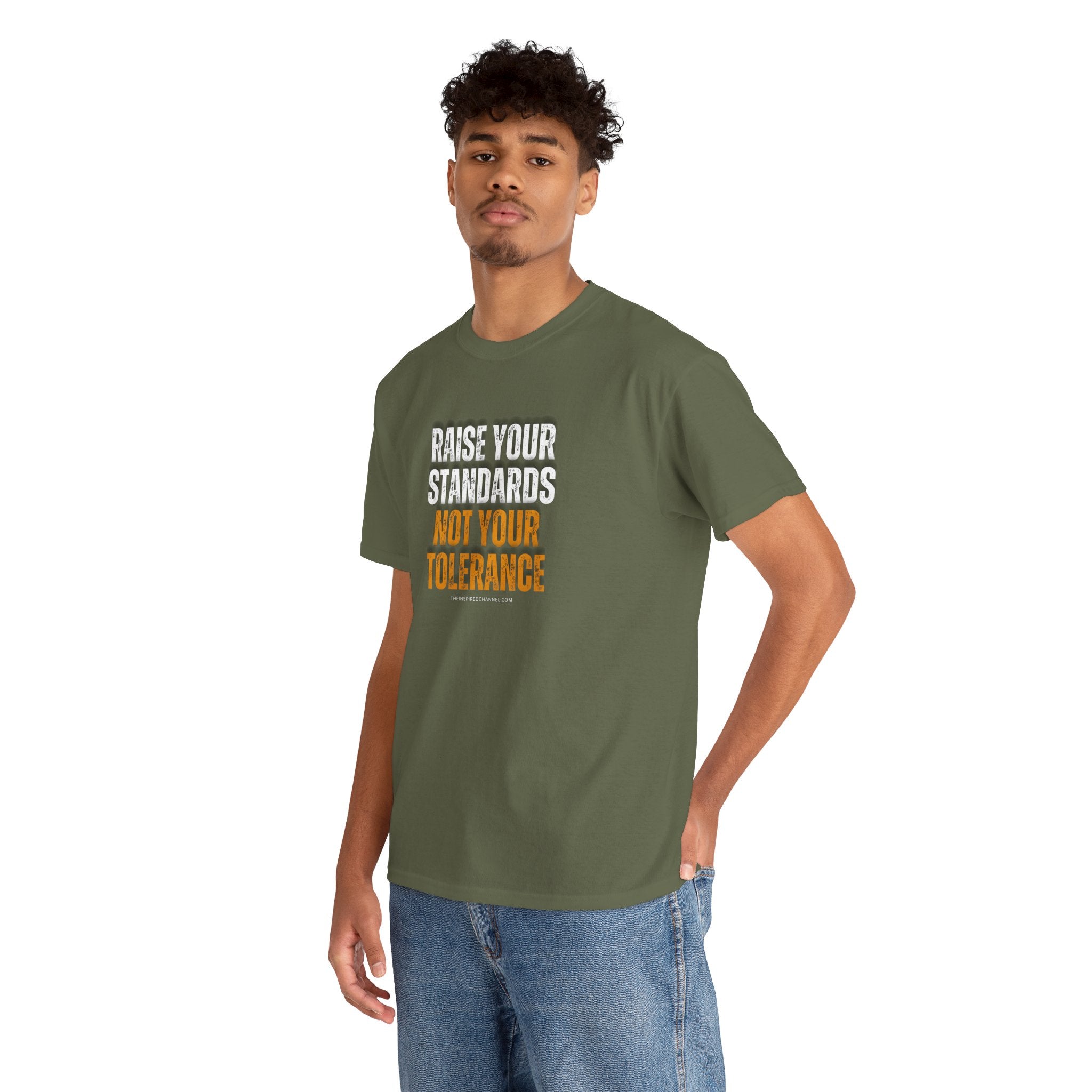 INSPIRED RAISE YOUR STANDARDS UNISEX Heavy Cotton Tee