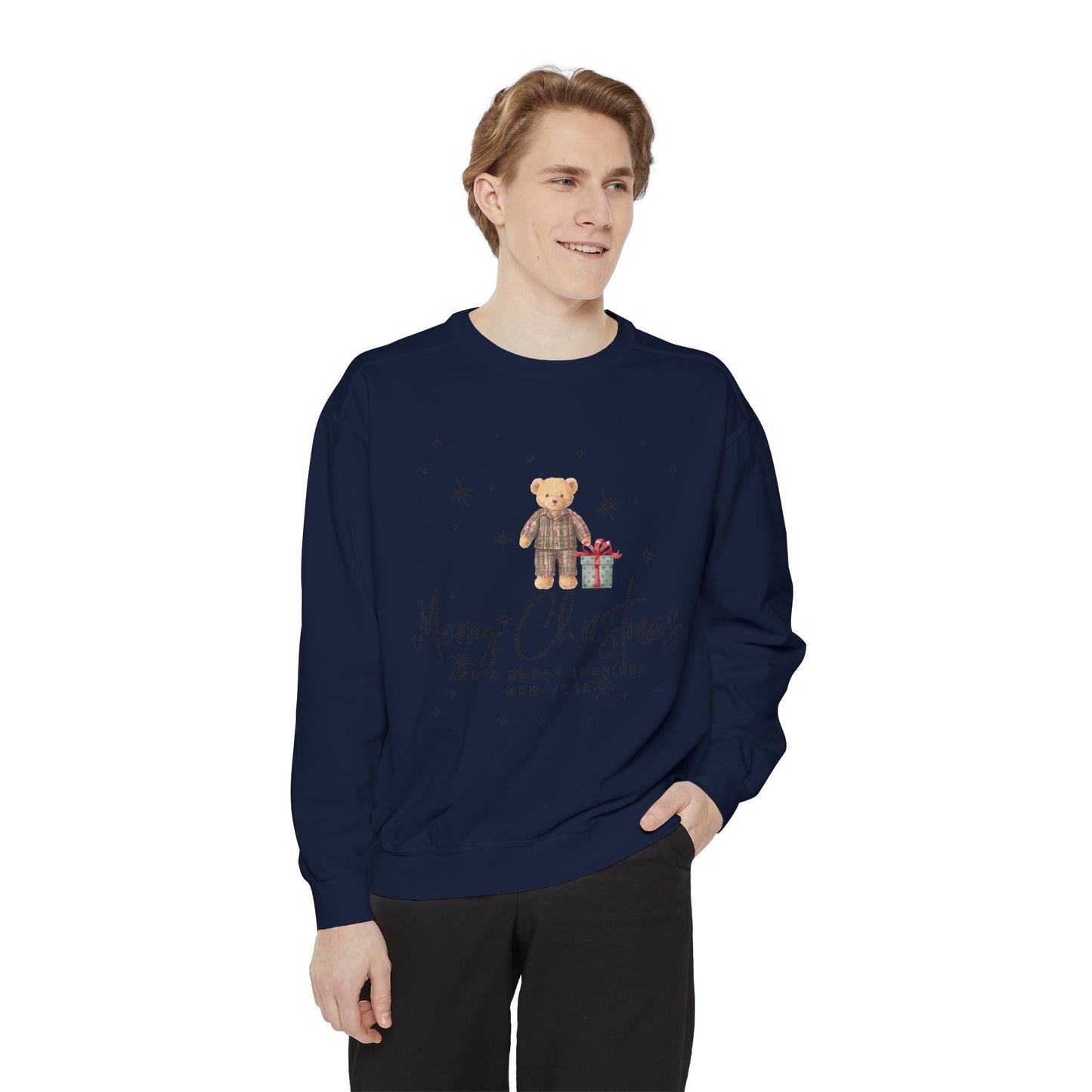 INSPIRED SPECIAL CHRISTMAS EDITION Bear UNISEX Garment-Dyed Sweatshirt