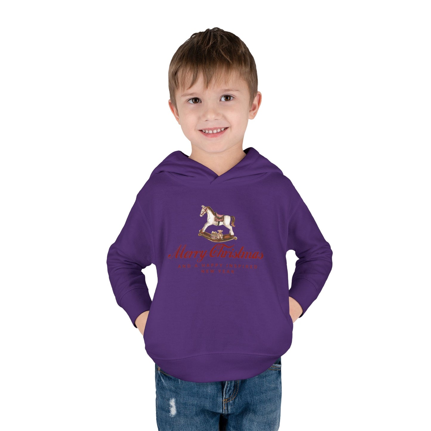 INSPIRED Toddler Hoodie - Merry Christmas Horse