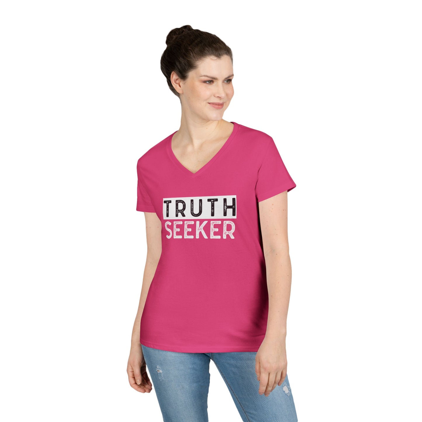 TRUTH SEEKER Ladies' V-Neck T-Shirt