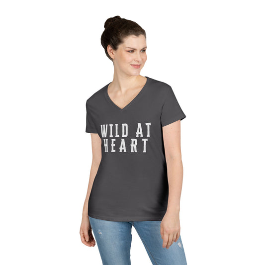 WILD AT HEART Ladies' V-Neck T-Shirt