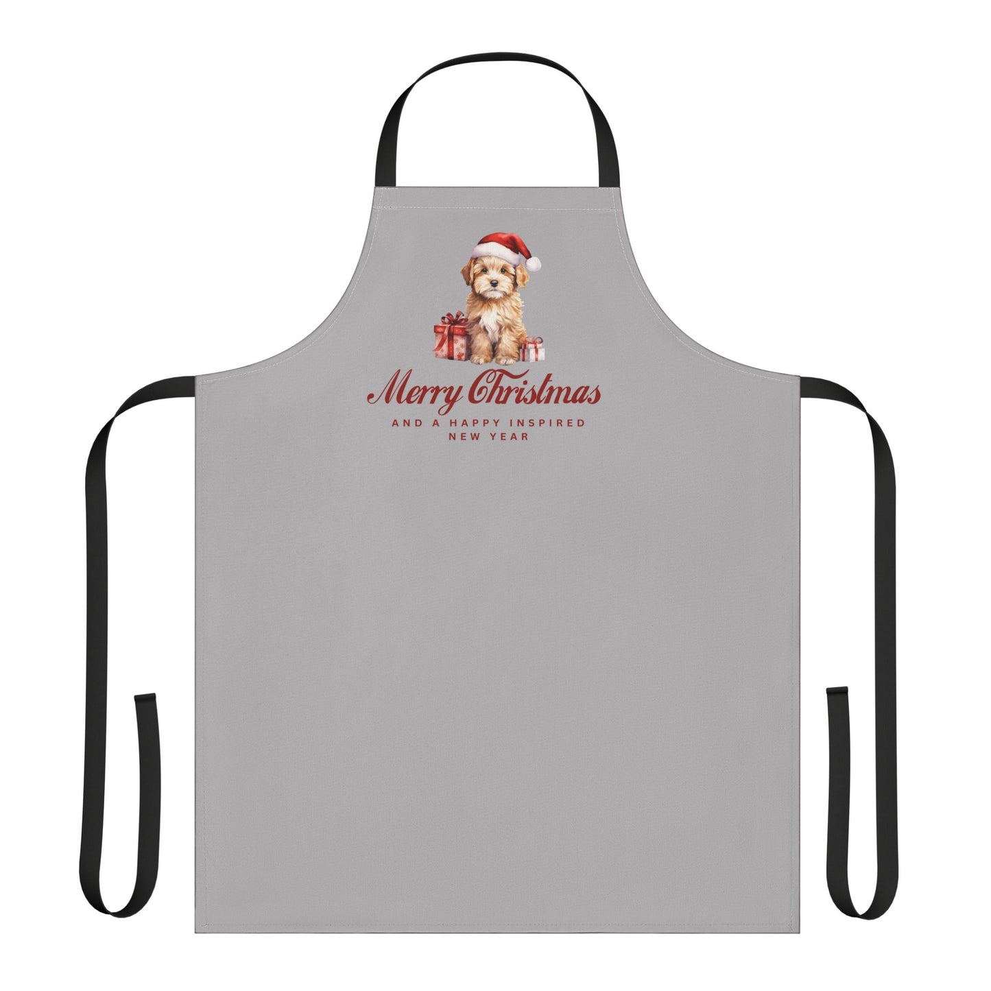 INSPIRED Christmas Tree Apron — "Merry & Bright" Holiday Kitchen Apron