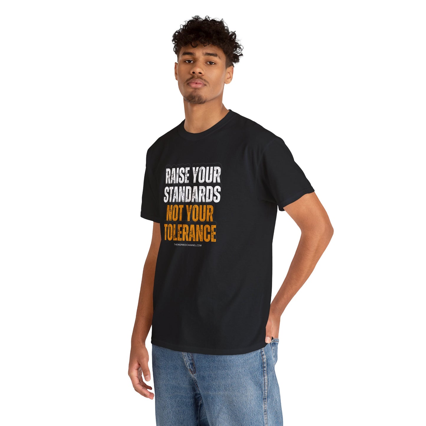 INSPIRED RAISE YOUR STANDARDS Unisex Heavy Cotton Tee