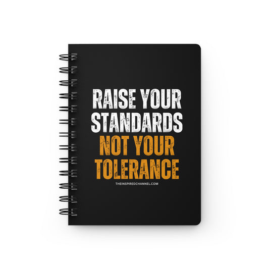 INSPIRED RAISE YOUR STANDARDS ORANGE Spiral Bound Journal