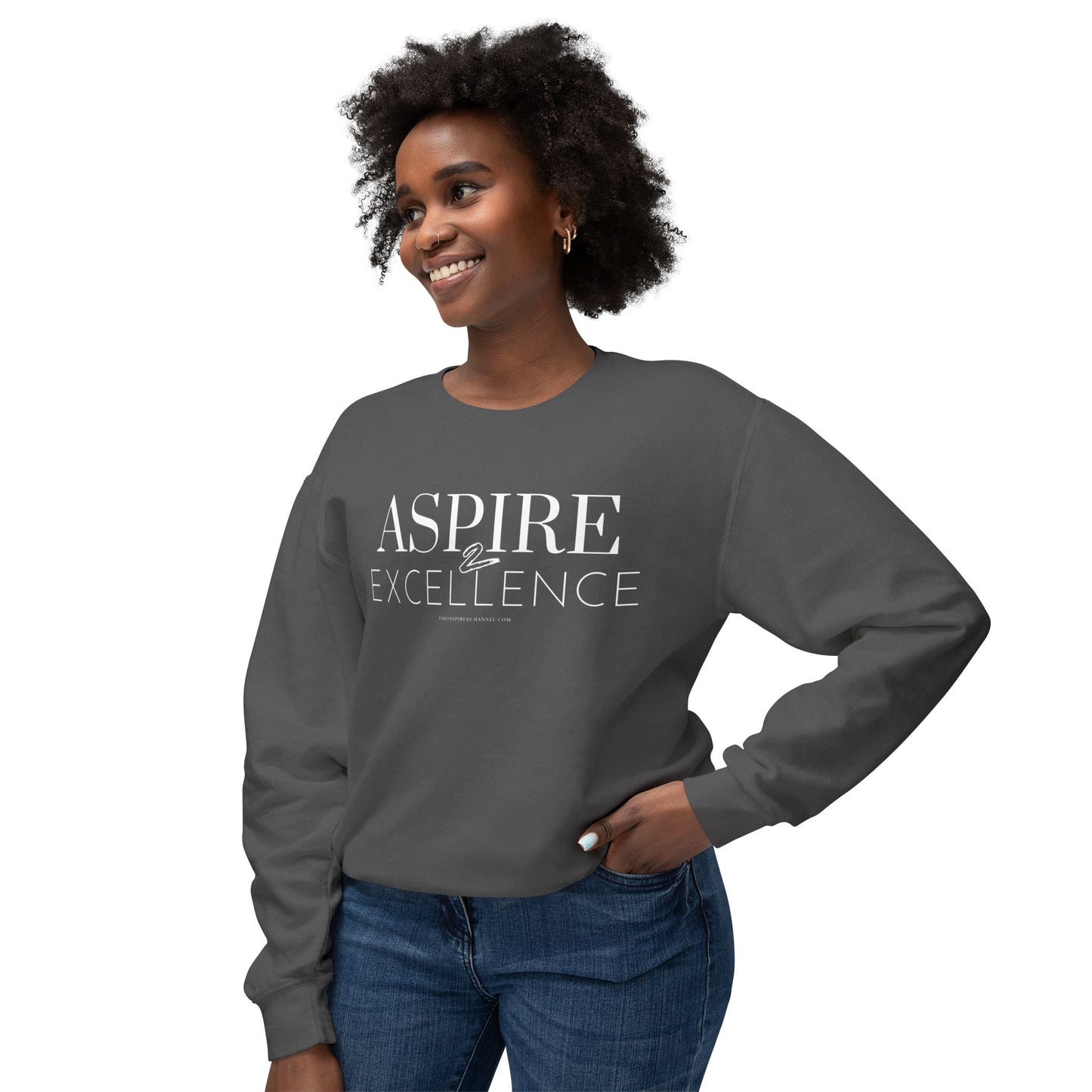 INSPIRED Aspire 2 Excellence UNISEX Lightweight Crewneck Sweatshirt