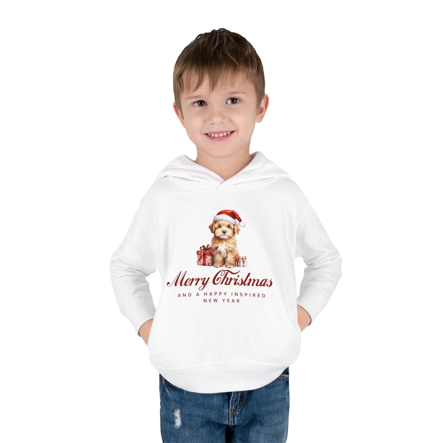INSPIRED Toddler Hoodie - Merry Christmas Dog