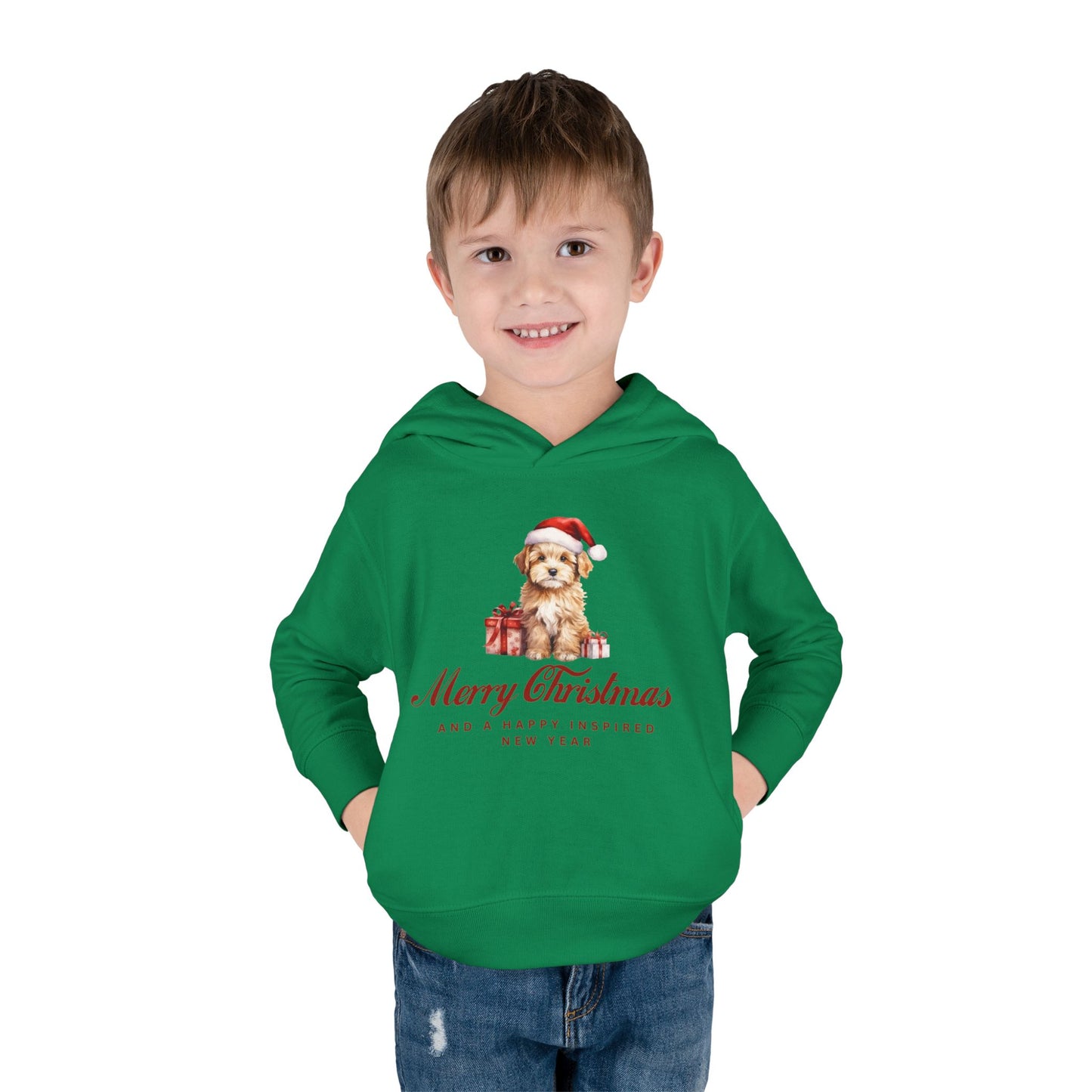 INSPIRED Toddler Hoodie - Merry Christmas Dog
