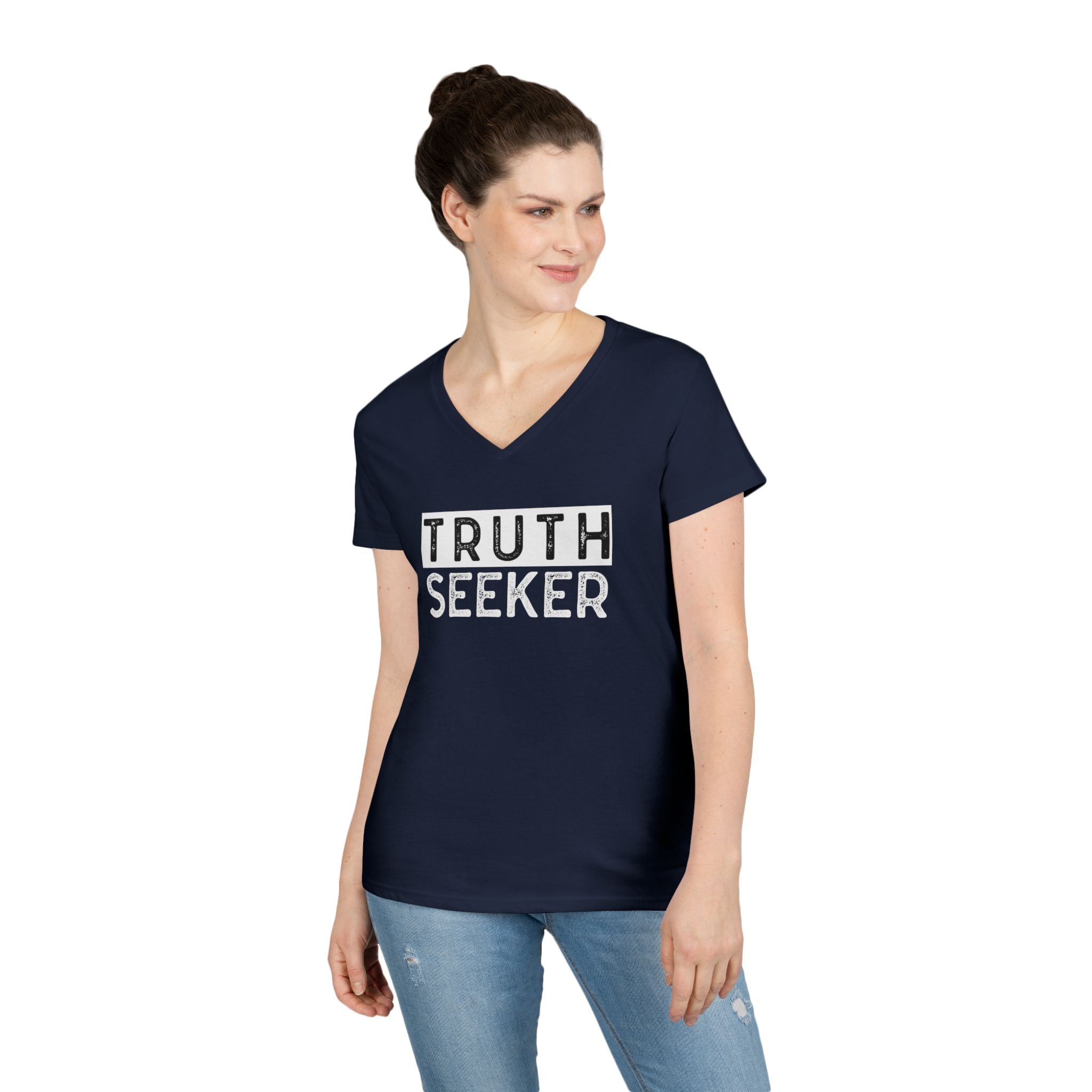 TRUTH SEEKER Ladies' V-Neck T-Shirt