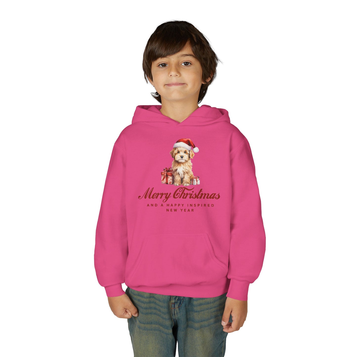 INSPIRED Youth Christmas Dog Holiday Hoodie