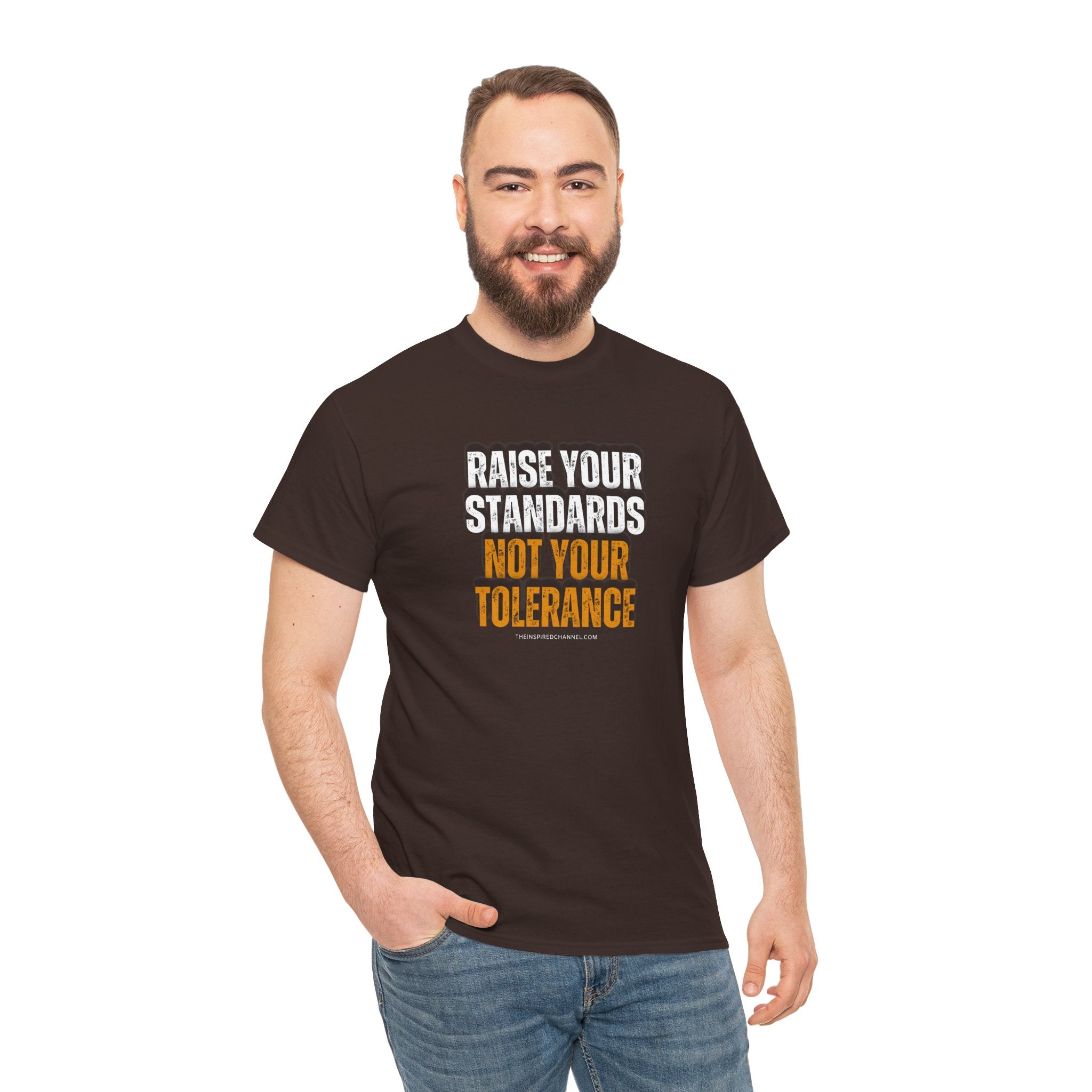 INSPIRED RAISE YOUR STANDARDS UNISEX Heavy Cotton Tee