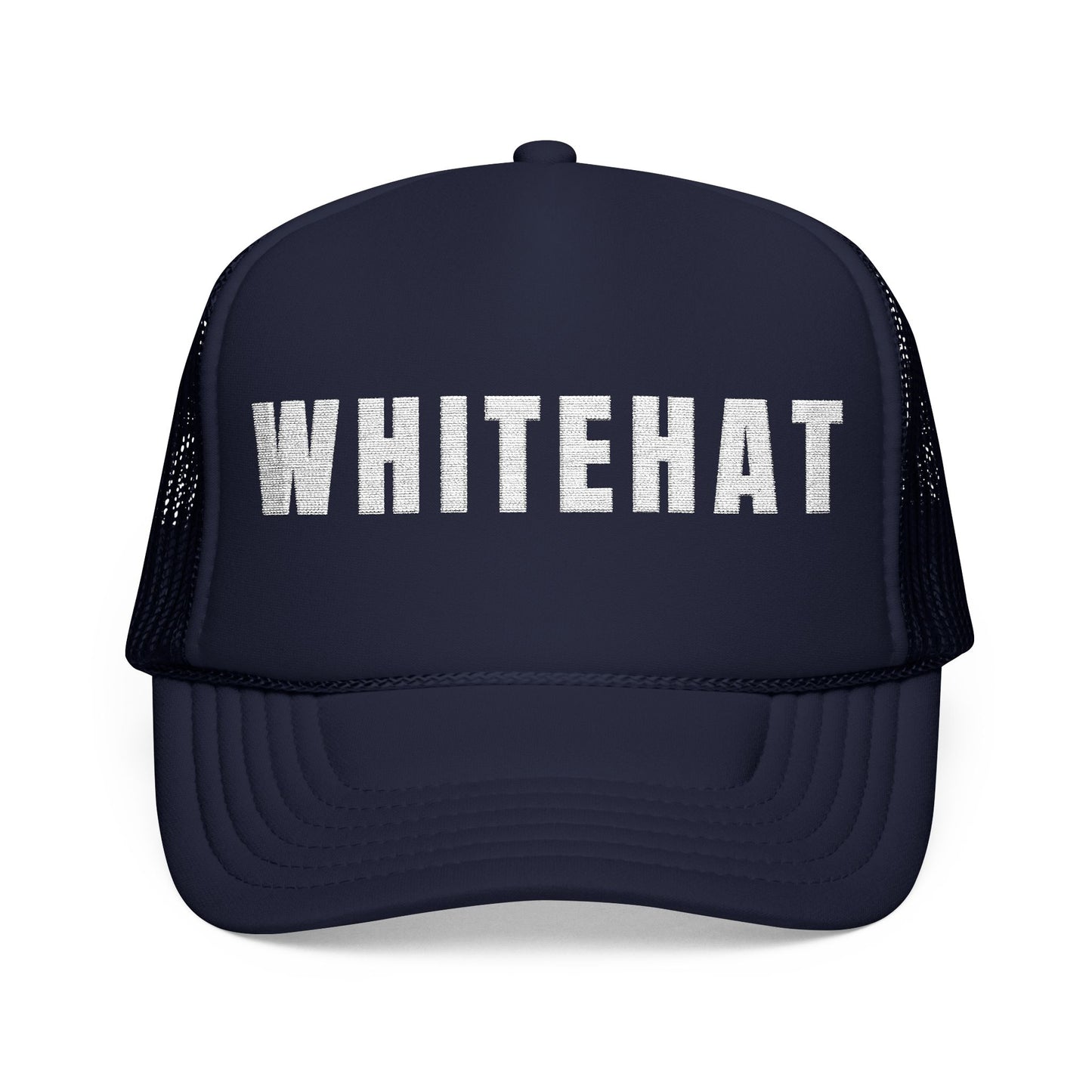INSPIRED WHITEHAT Embroidered Trucker Hat