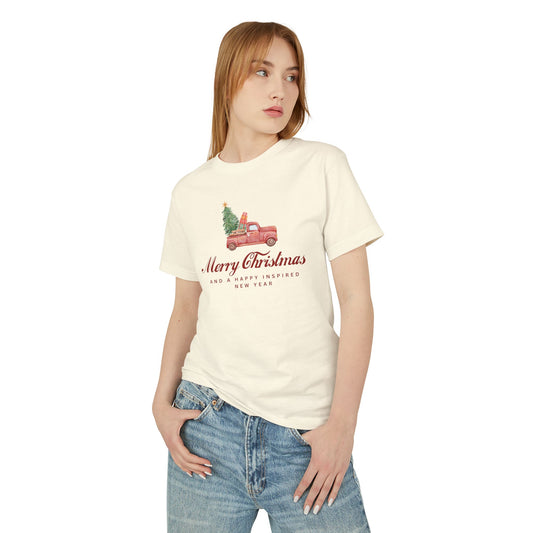 INSPIRED SPECIAL CHRISTMAS Edition Truck Garment-Dyed Heavyweight Cotton Tee UNISEX