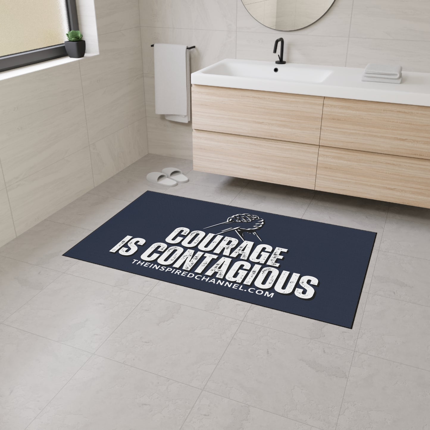 INSPIRED Courage Is Contagious Heavy Duty Floor Mat