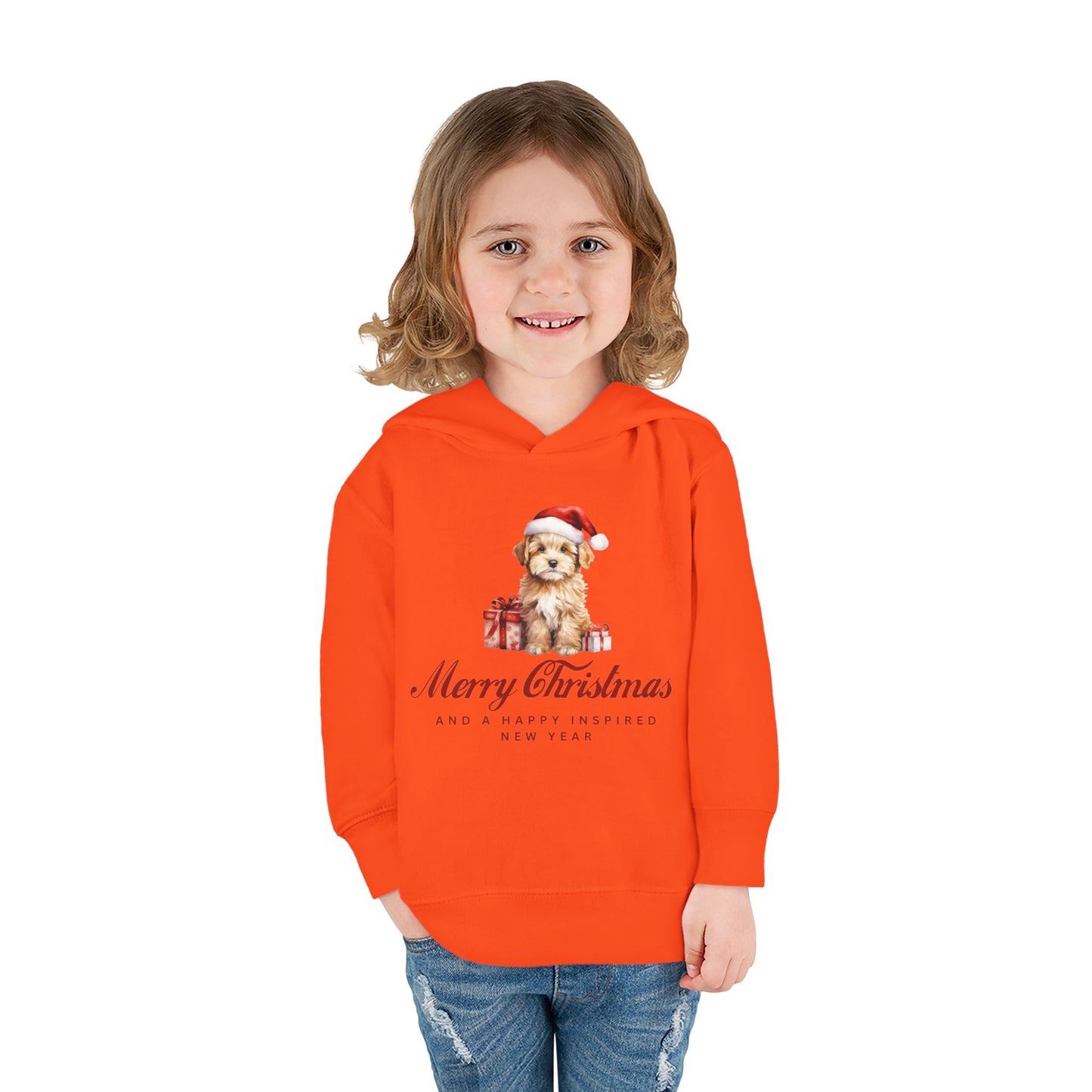 INSPIRED Toddler Hoodie - Merry Christmas Dog