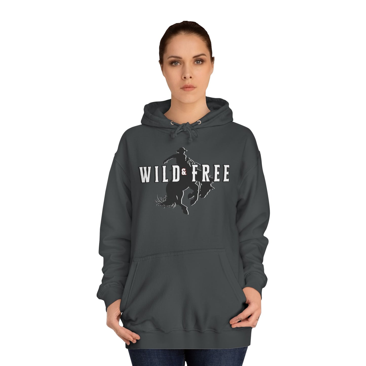 COWBOY WILD AND FREE B UNISEX College Hoodie