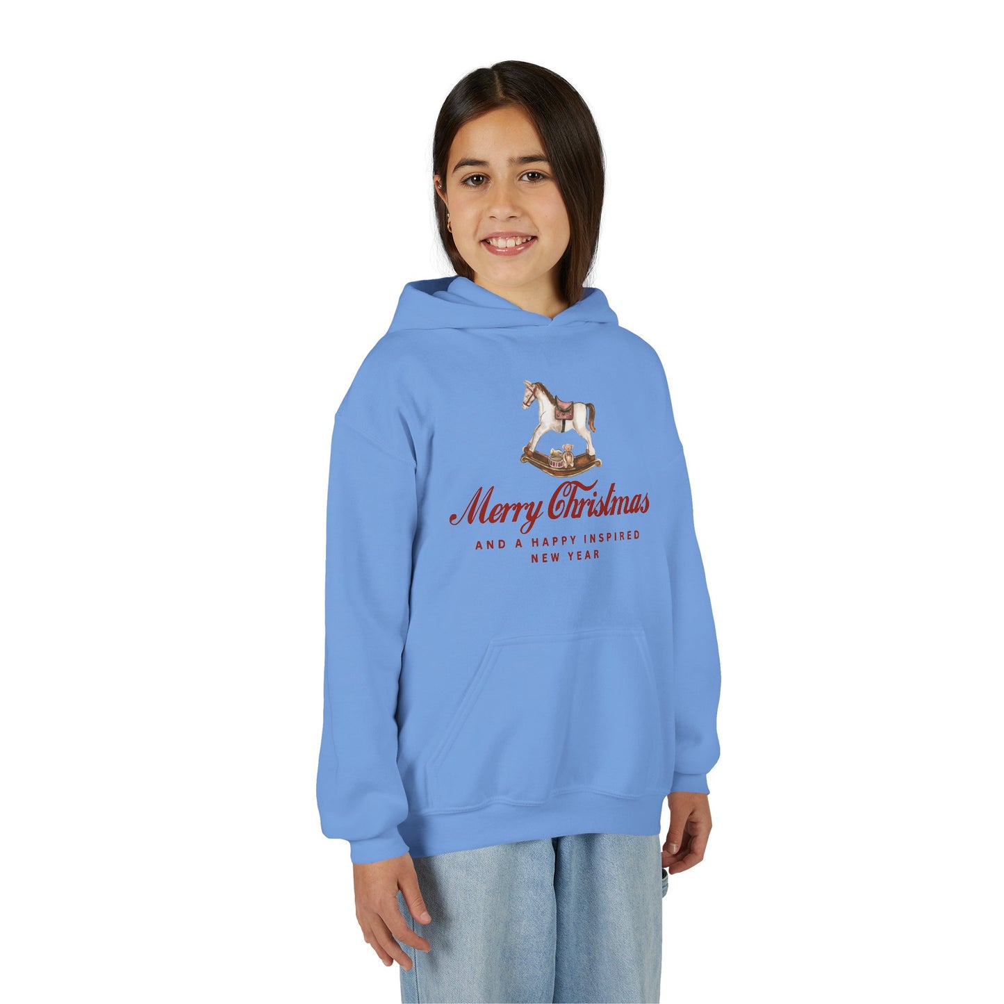 INSPIRED Youth Christmas Horse Holiday Hoodie